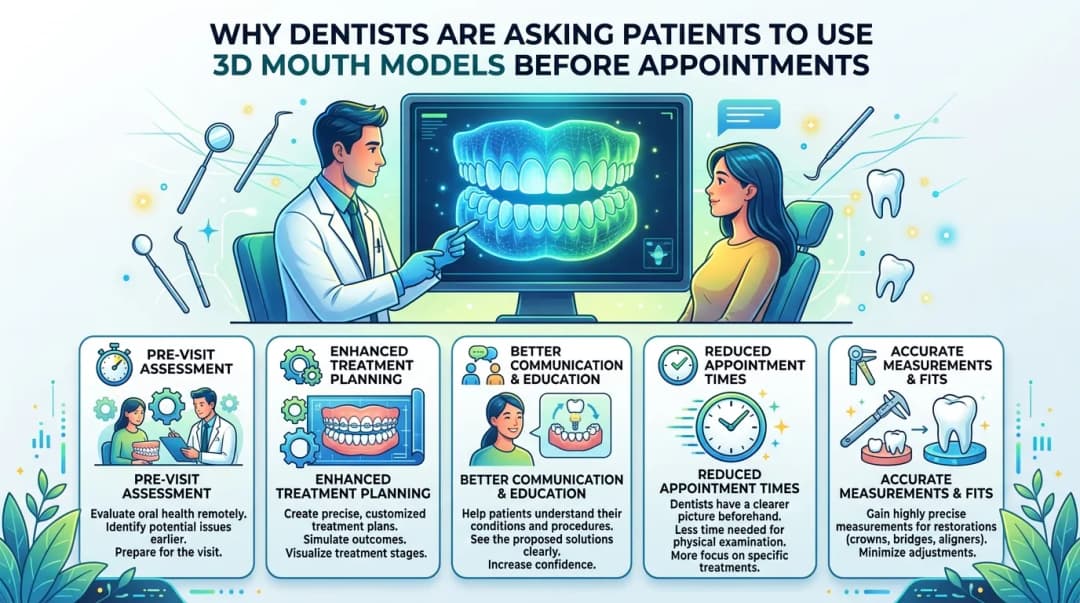 Why Dentists Are Asking Patients to Use 3D Mouth Models Before Appointments (And How It's Cutting Consultation Time)
